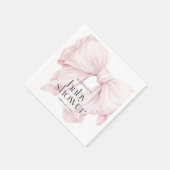 Serviette En Papier Jolie Coquette Rose Bow Baby shower fille (Coin)