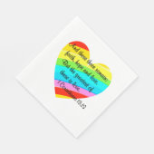 SERVIETTE EN PAPIER JOLIE CORINTHIANS 13:13 PLANCHER COEUR CONCEPTION (Coin)