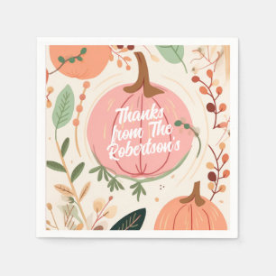 Serviette En Papier Jolie Earty Citrouille Foliage Thanksgiving Party