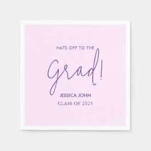 Serviette En Papier Jolie Elegant Purple Félicitations Graduation