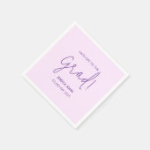 Serviette En Papier Jolie Elegant Purple Félicitations Graduation (Coin)