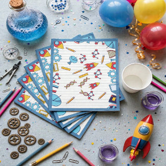 Serviette En Papier Jolie fête d'anniversaire de science ludique pour
