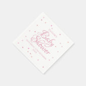 Serviette En Papier Jolie Fête de Naissance coeurs roses (Coin)