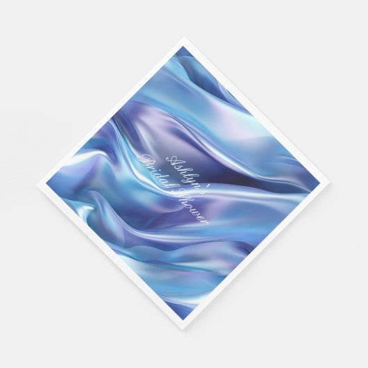 Serviette En Papier Jolie Fête des mariées bleu pourpre (Coin)