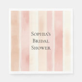 Serviette En Papier Jolie Fête des mariées Peach Peach Pink Crème (Devant)