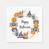 Serviette En Papier Jolie fête d'Halloween (Devant)