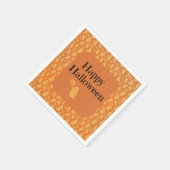 Serviette En Papier Jolie fête d'Halloween Orange Ghost (Coin)