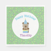 Serviette En Papier Jolie fête Teddy Bear Anniversaire (Devant)