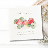 Serviette En Papier Jolie feuille de fraise rouge Mariage