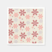 Serviette En Papier jolie fleur de girly rose (Devant)