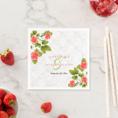 Serviette En Papier Jolie fleur Rose de corail (En situation)