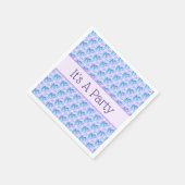 Serviette En Papier Jolie Fleur violette Bleue (Coin)