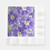 Serviette En Papier Jolie florale de Delphinium violet (Devant)