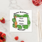 Serviette En Papier Jolie girafe Safari d'anniversaire | forêt tropica (En situation)