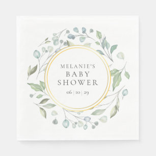 Serviette En Papier Jolie guirlande de laurier Baby Shower / Sprinkle