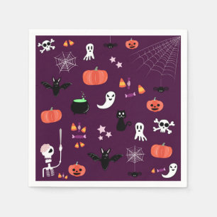 Serviette En Papier Jolie Halloween créatif et effrayant