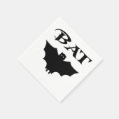 Serviette En Papier Jolie Halloween Noir Et Blanc De Chat (Coin)