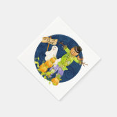 Serviette En Papier Jolie Halloween pour les enfants Scarecrow Citroui (Coin)
