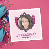 Serviette En Papier Jolie jolie fille Blush Rose Princesse Photo