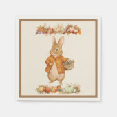 Serviette En Papier Jolie Lapin Automne Anniversaire (Devant)
