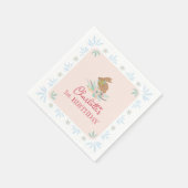 Serviette En Papier Jolie Lapin Lapin Lapin Animal 1er Anniversaire fê (Coin)