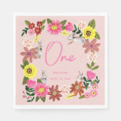 Serviette En Papier Jolie Lapin Rose Lapin Fille Anniversaire (Devant)