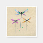 Serviette En Papier Jolie libellule aquarelle rustique (Devant)