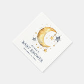 Serviette En Papier Jolie lune lunaire et étoiles baby shower céleste (Coin)