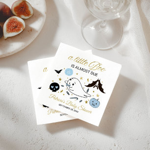 Serviette En Papier Jolie napkin de baby shower Halloween avec fantôme