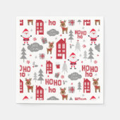 Serviette En Papier Jolie Noël Père Noël Reindeer Vacances d'hiver (Devant)