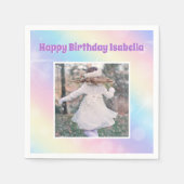 Serviette En Papier Jolie Pastel Rainbow Sparkle Girls Birthday Party (Devant)