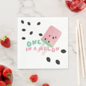 Serviette En Papier Jolie Pastèque qui a un an dans une Pastèque (En situation)