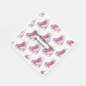 Serviette En Papier Jolie Patins de glace rose Anniversaire (Coin)