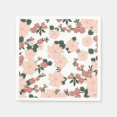 Serviette En Papier Jolie Pêche Florale (Devant)