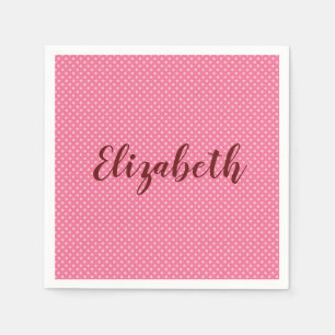 Serviette En Papier Jolie personnalisation rose