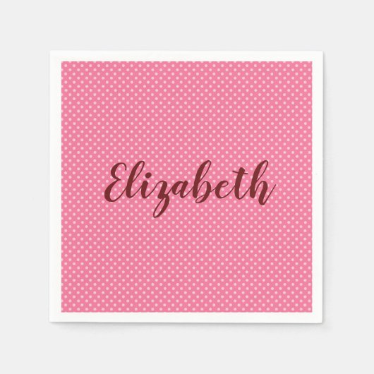 Serviette En Papier Jolie personnalisation rose (Devant)