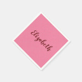 Serviette En Papier Jolie personnalisation rose (Coin)