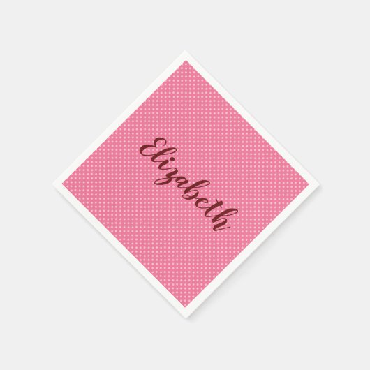 Serviette En Papier Jolie personnalisation rose (Coin)