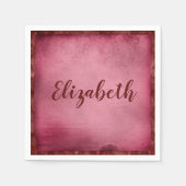 Serviette En Papier Jolie personnalisation violette (Devant)