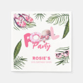 Serviette En Papier Jolie Pink Pool Party Fille Anniversaire (Devant)