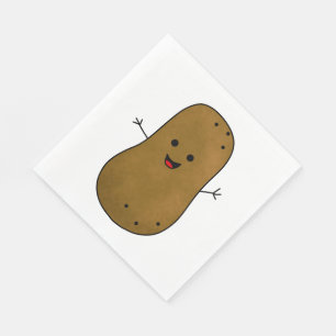 Serviette En Papier Jolie pomme de terre heureuse