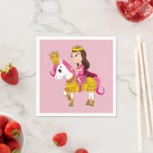 Serviette En Papier Jolie princesse caricaturale (En situation)