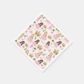 Serviette En Papier Jolie princesse et fête du château royal (Coin)