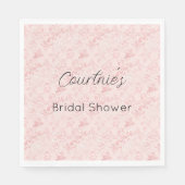 Serviette En Papier Jolie robe rose perle douche de mariage (Devant)