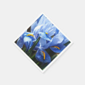 Serviette En Papier Jolie serviette bleue en iris (Coin)