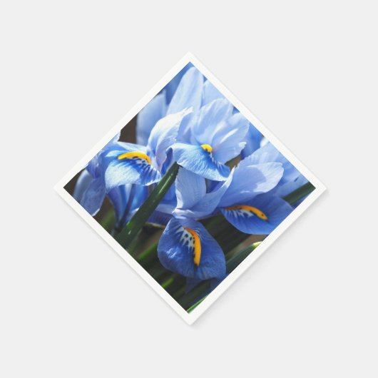 Serviette En Papier Jolie serviette bleue en iris (Coin)