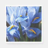 Serviette En Papier Jolie serviette bleue en iris (Devant)