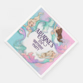 Serviette En Papier Jolie serviettes de petites sirènes (Coin)