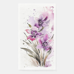 Serviette En Papier Jolie Serviettes d'hôtes Orchidée