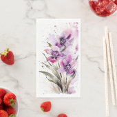 Serviette En Papier Jolie Serviettes d'hôtes Orchidée (En situation)